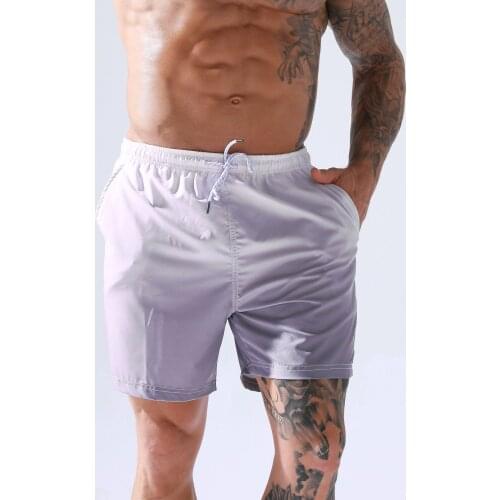 Men Swimming Shorts Gradient Swimwear Surf Beach Shorts Summer Swim Trunks Quick Dry Swimsuit Sport Bathing Suit Maillot De Bain