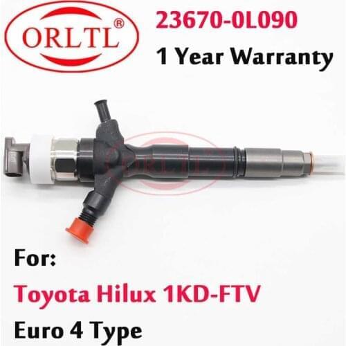 New Nozzle 23670-0L090 For Denso Toyota Hilux 1KD-FTV Euro 4 Injector 23670 0L090