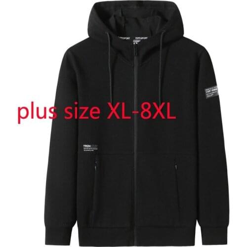 New Arrival Fashion Super Large Spring And Autumn Men Hooded Knitted Hoodies Casual Jacket Plus Size XL2XL3XL4XL 5XL 6XL 7XL 8XL