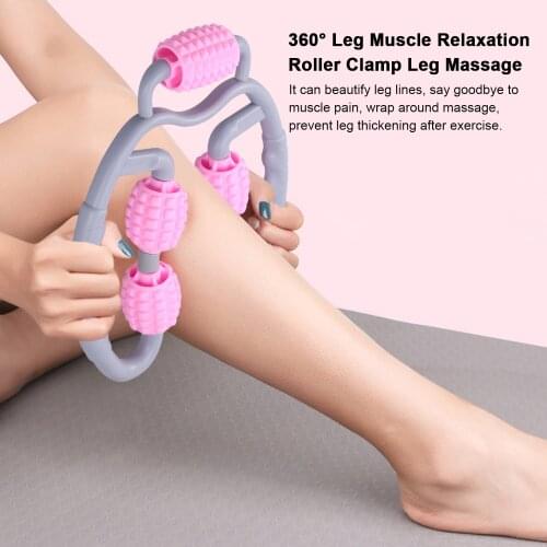 Yoga Fitness Equipment Neck Arm Leg Body Shaping Leg Massager 360° Leg Muscle Relaxation Roller Clamp Leg Massage Stick