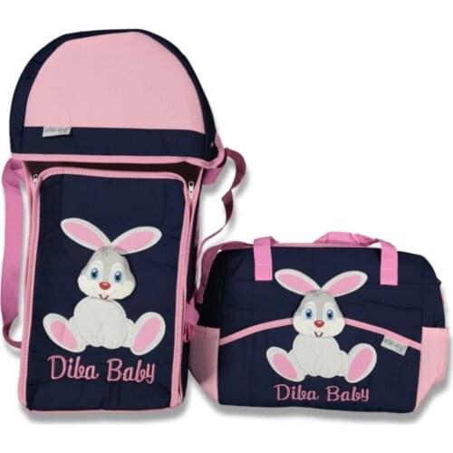 Baby Newborn Carriage Set 2 Piece Portable Maternal and Child Bag Stroller Rabbit Carrying Large Capacity Diaper Bag Backpack Water