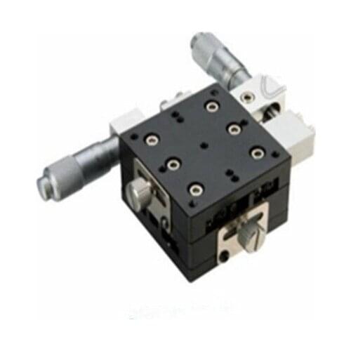 XY Axis 50X50mm Platform Precision Bearing Linear Stage Left Micrometer