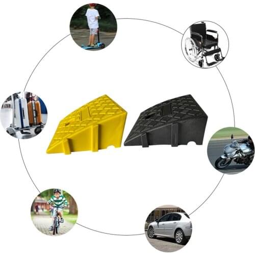 Portable Curb Ramps Heavy Duty Plastic Threshold Ramp Kit For Car Trailer Truck Bike Motorcycle Wheelchair Universal Ramps