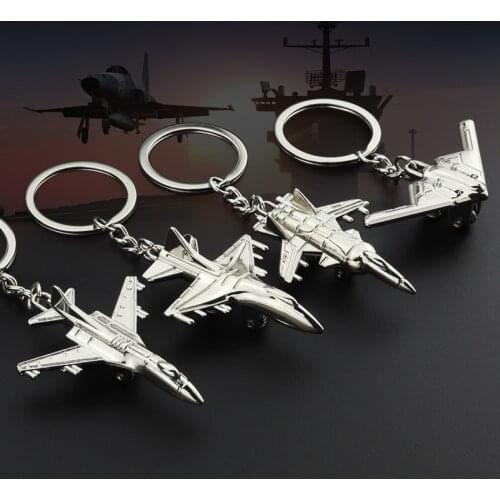 Airline Promo New Keychain Metal Naval Aircrafe Fighter model Aviation Gifts Key ring Model Key chain Air Plane Aircrafe Keyring