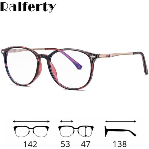Ralferty Blue Light Glasses Frame Men Women Myopia Spectacle Frames TR90 Points 2020 Anti-reflective Computer Glasses