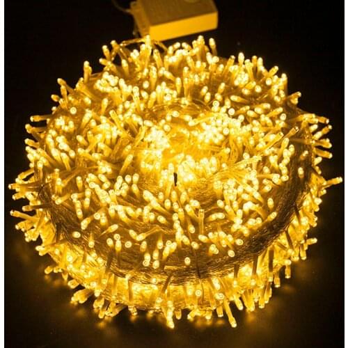 Thrisdar 100M 2000 LED Christmas LED String Lights Outdoor Fairy Light Garland holiday Wedding Party Fairy String Garland Light