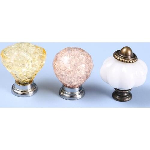 Vintage Furniture Handle Door Knobs Drawer Cupboard Kitchen Pull Handle Cabinet Handles Retro Hardware Crystal Knobs and Handles