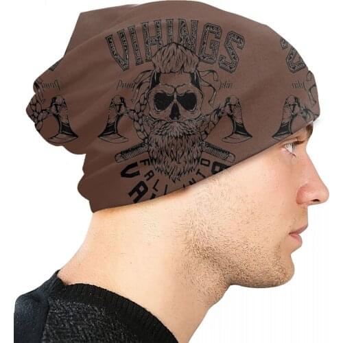 Vikings Fall Into Valhalla Vikings Bonnet Hats summer hat R339 Graphic Funny Unisex Knitting Hat