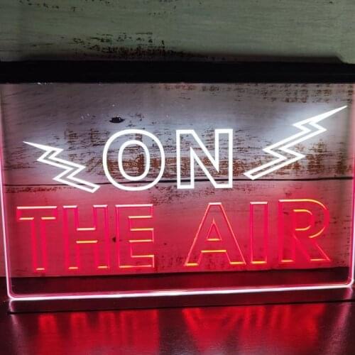 SS033 ON THE AIR Radio Recording Studio Dual Color LED Neon Sign
