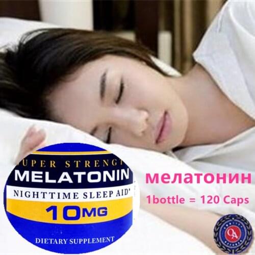 Super Strength Melatonin 10 Mg 120 Caps Night Time Sleep Aid