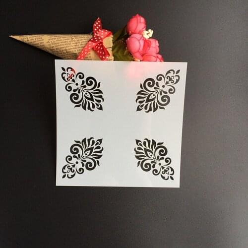 1Pcs 13*13cm Scapbook Stencil Cake Decorating Tool scrapbooking DIY Decorating Stencil Fondant Pattern Printing Spray Template