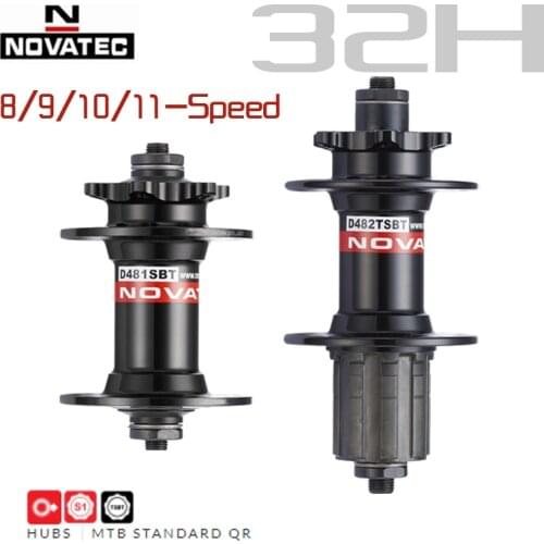 NOVATEC MTB Hub 32 Holes 8 9 10 11 Speed Mountain Bike Bearing Bead Hubs D481SBT D482TSBT Bicycle Parts for Shimano HG Cassette