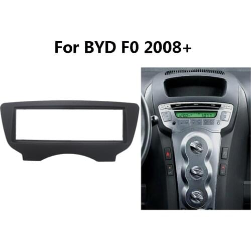 Single 1 DIN Car Refitting Stereo DVD Frame Fascia Dash Panel Installation Frame Kit For BYD F0(F1) 2012 Support 182*53mm