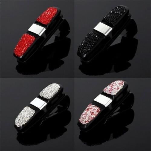 1Pc Car Sun Visor Sunglasses Holder Eyeglasses Clip Universal Ticket Business Card Clamp Plastic Portable Auto Car Glasses Case