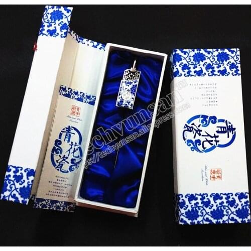 10piece/lot Blue and white porcelain bookmark Party colleagues gifts Childrens commemorative gifts