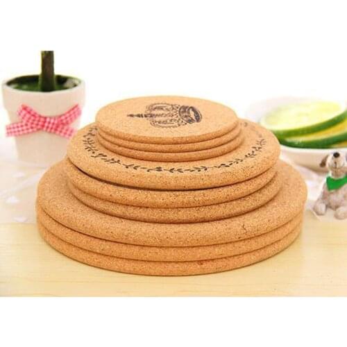 100pcs Simple Cork Wooden Cup Mat Round Cork Drink Coaster Tea Coffee Cup Mat Table Decor Tableware ZA4845