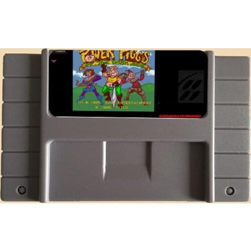 Power Piggs 16 bit Big Gray Game Card For NTSC Game Console