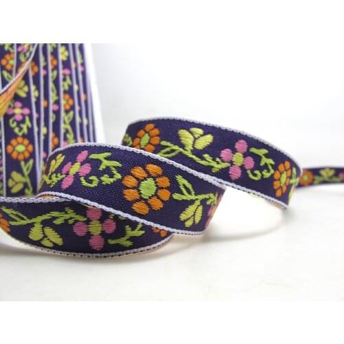 2 Yards 17mm Floral Embroidery Trim|Thick|Floral Pattern|Curtain Decoration|Sofa Supplies|Clothing