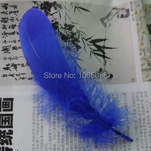 200 pcs/Lot Royal Blue Geese Feathers washed goose down 13-18cm Fluffy goose feathers jewelry/Christmas/Halloween decoration