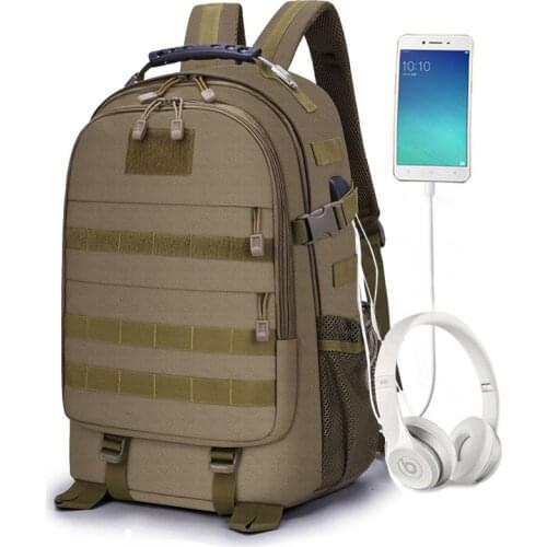 40L Outdoor Tactical Backpack Waterproof Army Shoulder Military Camping Multi-purpose Charging Molle Hiking Travel Sport Bag