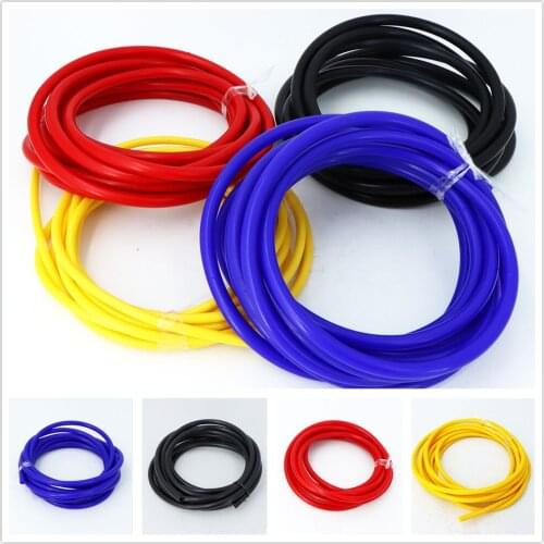 5M Bule Black Red 3mm/4mm/6mm/8mm /10mm/12mm Auto Car Vacuum Silicone Hose Racing Line Pipe Tube Car-styling