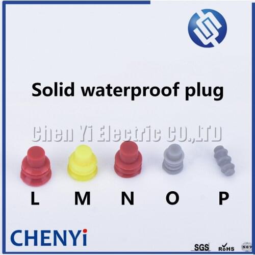 100pcs 1/1.5/1.8/3.5/6.3 car wire connector waterproof ring circle rubber seal solid plug silicone sheath cap for VW tyco etc