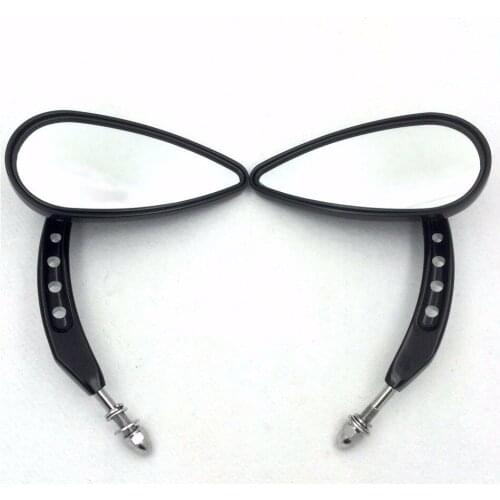 Aftermarket free shipping motorcycle accessories retroviseur moto Skull Side Mirrors Raindrop Shape For Harley Dyna Super Glide