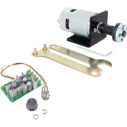 CHANCS 775 DC Motor 12V/24V Motor Large Torque Gear Motor With 20A PWM Speed Controller Bracket Support Fixed Base