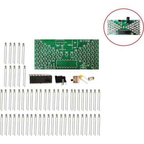 5V Electronic Hourglass DIY Kit Funny Electric Production Kits Precise With LED Lamps Double Layer PCB Board 84*40mm