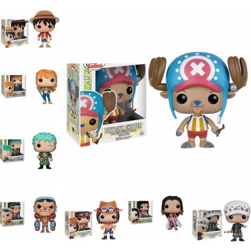 FUNKO ONE PIECE ZORO Monkey D. Luffy NAMI FRANKY TonyTony. Chopper Trafalgar Law Portgas D ACE Action Figure PVC Model Toys
