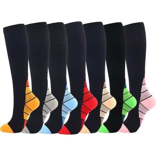 Hot Sale Running Compression Socks Stockings 20-30 Mmhg Men Women Sports Socks For Marathon Cycling Football Varicose Veins Sock