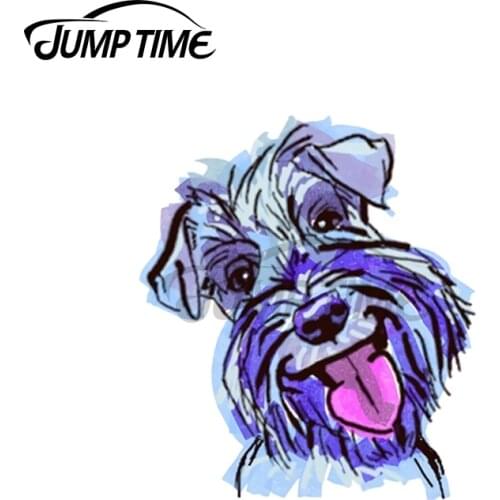 JumpTime 13 x4cm For The Schnauzer Love of My Life Decal VAN Refrigerator Car Stickers Windows Personality Bumper Vinyl Car Wrap