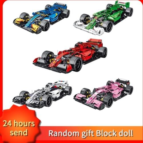 Formula One Racing Series SF-90 Supercar Building Blocks FW-41 R5 Super Speed Racing Vehicle Model Bricks Toy for Boyfriend Gift