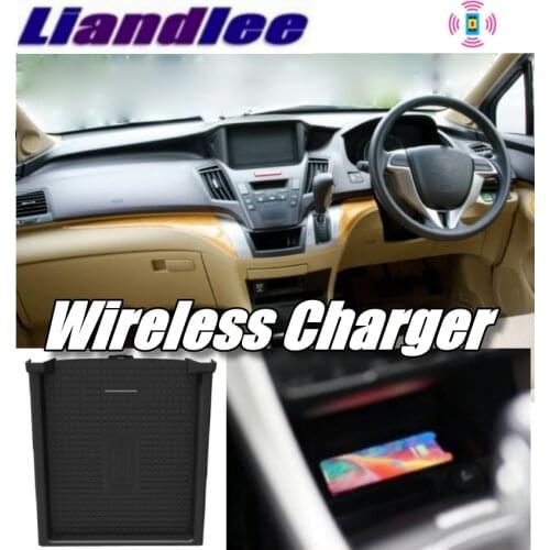 Liandlee Wireless Car Phone Charg er Armrest Storage Compartment Fast qi Charging For HONDA For Odyssey RC 2013~2019