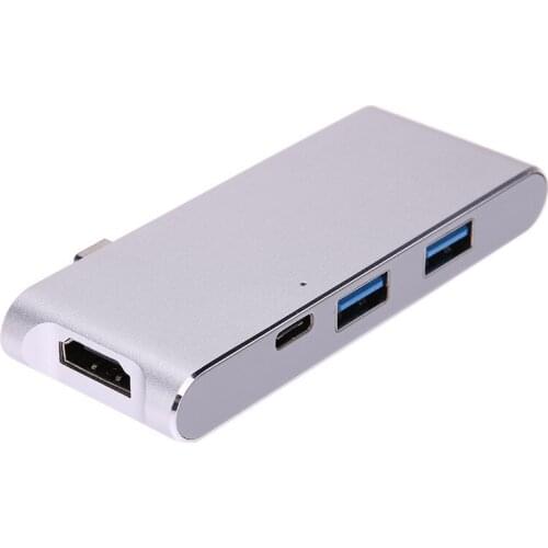 Mllse USB Type c/HDMI hub 2-Port USB 3.0 Data Hub with C-type charging port HDMI 4K output TF SD card reader for Macbook