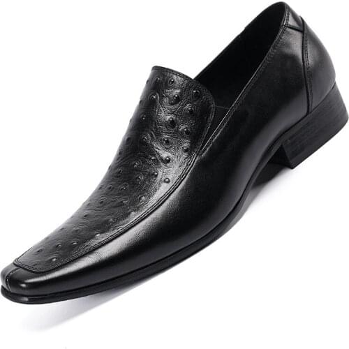 Man Genuine Leather Shoes Slip on Mens Shoes Genuine Leather Boat Footwear Dress Moccasins Flats Loafers Breathable Soft