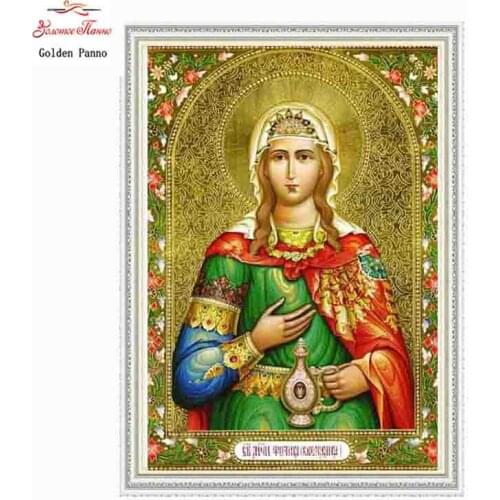 Golden Panno Needlework DIY DMC Cross stitch Sets For Embroidery kits Precise unprinted religion Patterns Counted Cross-stitch08