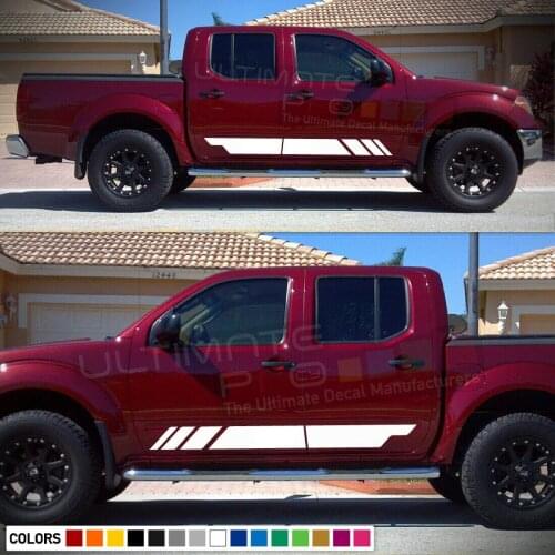 For x2 Decal Sticker Side Stripe Body Kit Nissan Frontier 2004 - 2017 Tail Gate