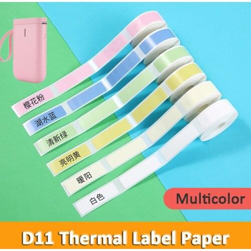 Niimbot D11 Mini Label printer paper Supermarket Price Label sticker Waterproof Anti-Oil Tear-Resistant Pure Color