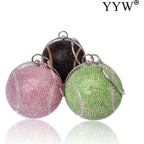 New Fashion Clutch Bag Basketball Round Design For Women Ladies Wedding Party Handbag 2021 Small Wallet Clutch Purse Handbag