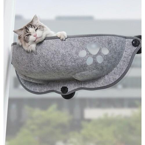Cat Window Hammock With Strong Suction Cups Pet Kitty Hanging Sleeping Bed Storage For Pet Warm Ferret Cage Cat Shelf Seat Beds