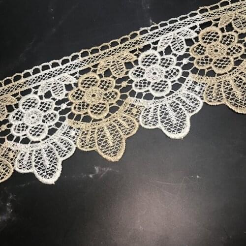 2 Yards Water Soluble Embroidery Lace For DIY Sewing Craft Sofa Cushion Home Textile Decoration Accessories