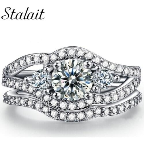 Size 5-12 Victoria Wieck Princess Cut AAA Zircon White Color Filled Engagement Wedding Ring Set 2pcs/Set