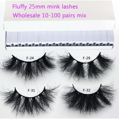 LASH TIMES 25mm Mink Lashes Wholesale Dramatic Fluffy Long Thick Eyelashes Bulk 3d mink Eyelashes Soft Volume Make Up