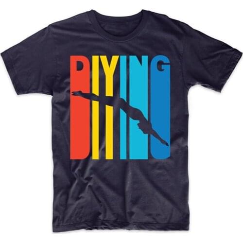 Retro Diving Shirt Vintage 1970S Style Diving Diver T-Shirt Cotton Geek Family Top Tee New Men Summer Tops Casuals Hip Hop Tops