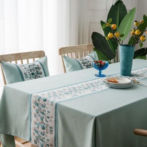 Patchwork Design Modern Table Cloth Tablecloth Rectangle Table Cover Dustproof For Home Decor 1pcs Dinner Tea Tableclothes