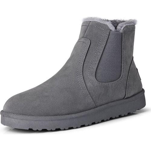 Warm Boots Men Lightweight Outdoor Anti-Slip Walking Footwear 2021 Ankle Snow Boots Male Comfortable Plush Cotton Shoes Winter Y