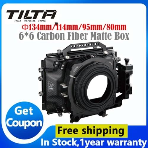 TILTA MB-T06 6 * 6 Matte Carbon Fiber Box (Tiltable) with 19mm Rod Adapter for RED ARRI ALEX Mini Camera Cage Rig