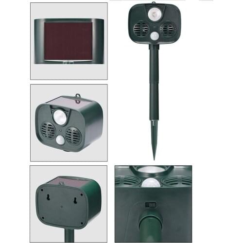 Solar Outdoor Animal Motion Sensor Ultrasonic Mouse Wild Boar Alarm Repeller