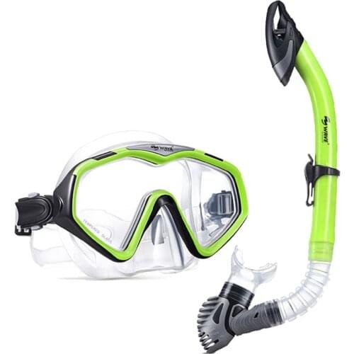 Water sports wide view diving goggles with snorkel